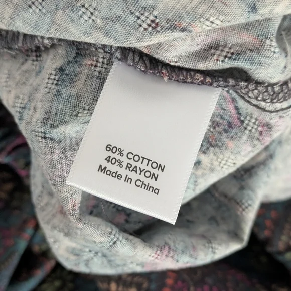 EVEREVE WOMENS floral Fall jumpsuit 3/4 ballon sleeves ockets cotton blend Small - Picture 12 of 15